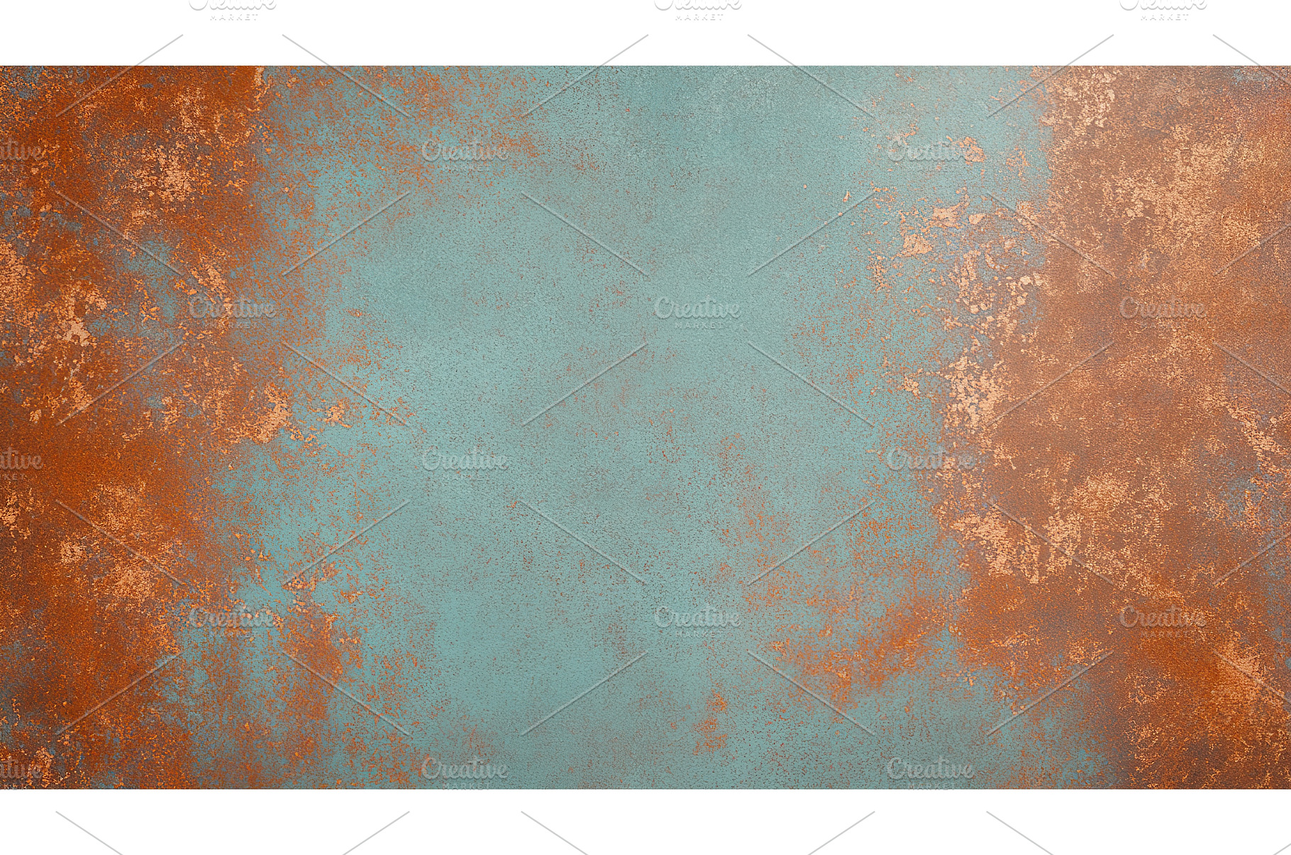 Weathered teal and rusty brown metal, a Background Photo by Lermont51