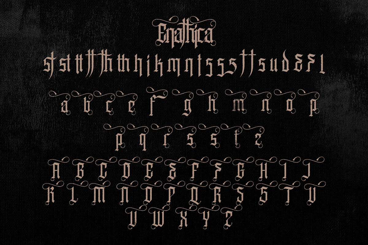 Enathica - Vampire Horror Font, a Blackletter Font by Inviline.co (Photo 4 of 15)