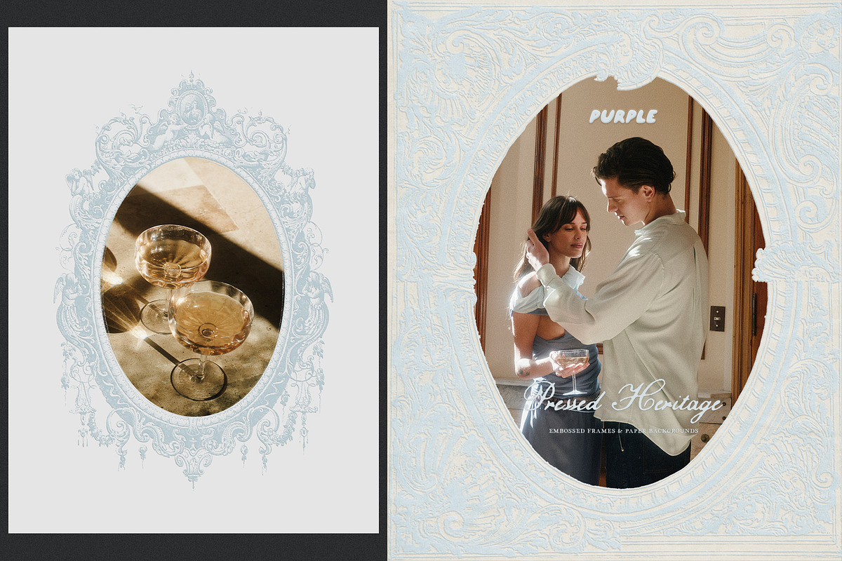 Vintage Embossed Papers & Frames, a Texture Graphic by Purple (Photo 10 of 19)