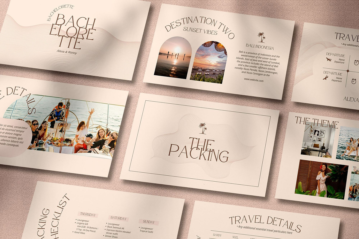 PInk Bachelorette Itinerary Canva, a Presentation Template by SKY CREATION (Photo 2 of 7)