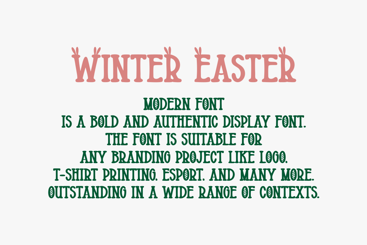 Winter Easter Font, a Handwritten Font by brahamb_design (Photo 3 of 6)