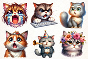 Funny Meme Cats Sublimation Clipart, an Illustration by Pixels.Craft (Thumbnail 3 of 7)