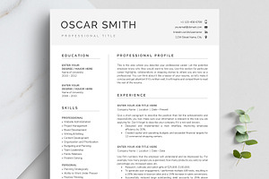 Modern Resume/CV Template - OSCAR