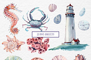 SEA TREASURES Watercolor set, an Illustration by Lemaris (Thumbnail 2 of 7)