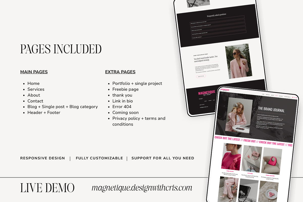 Magnetique |WordPress, Elementor pro, a WordPress Template by DesignWithCris (Photo 3 of 5)