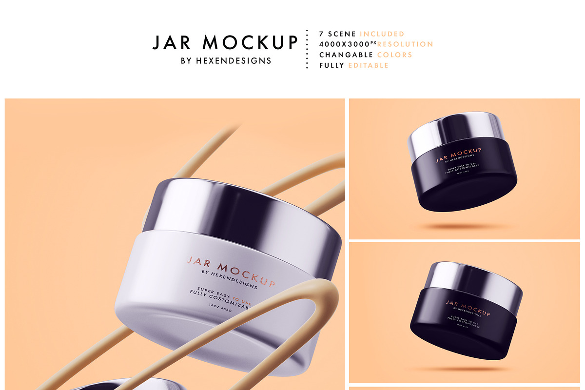 Cream Jar Mockup, a Cups & Container Mockup by HexenDesigns (Photo 2 of 4)