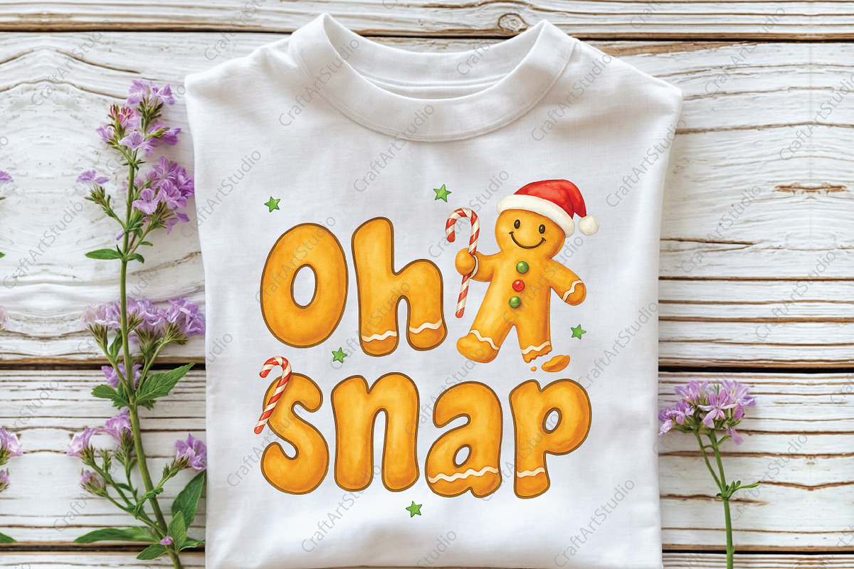 Christmas Gingerbread Man Oh Snap, an Illustration by CraftArtStudio (Photo 3 of 4)