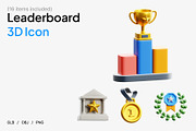 Leaderboard 3D Icon Set, an Object 3D Model by Eklip Studio (Thumbnail 1 of 3)