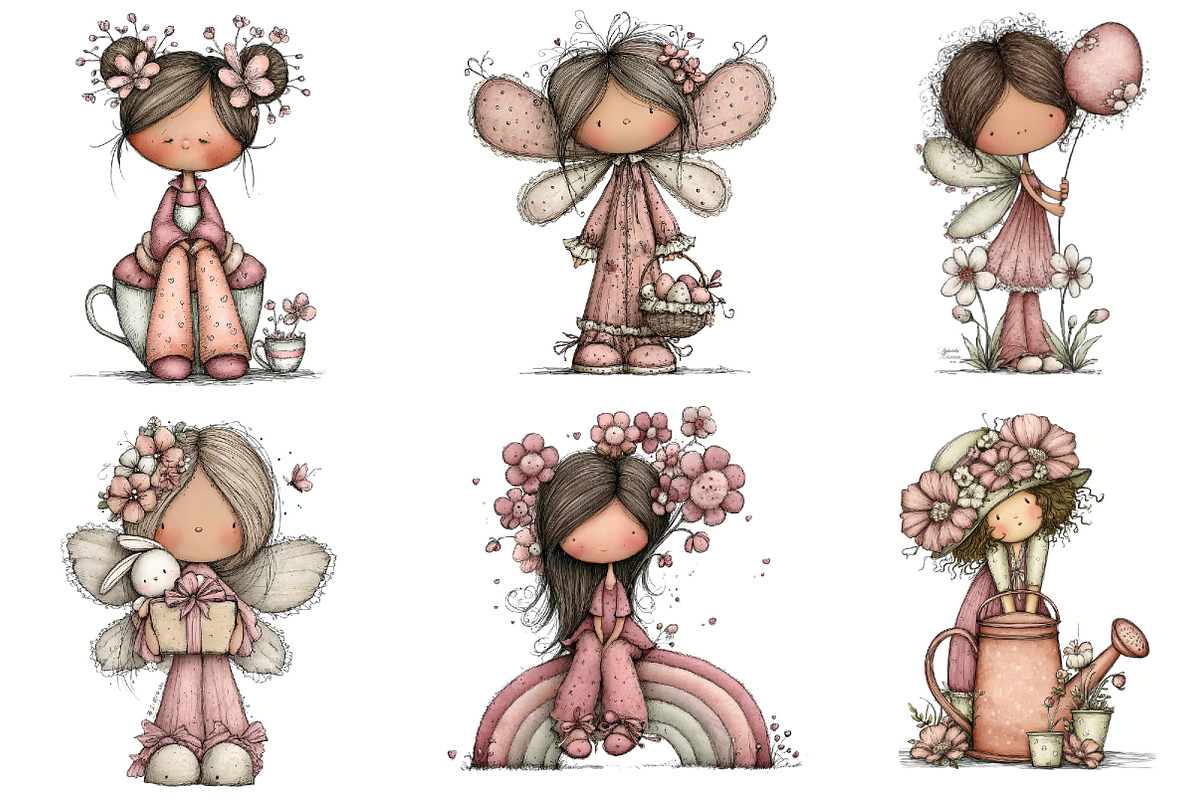Whimsical Easter Fairy Clipart, an Illustration by Dream Creation (Photo 5 of 7)