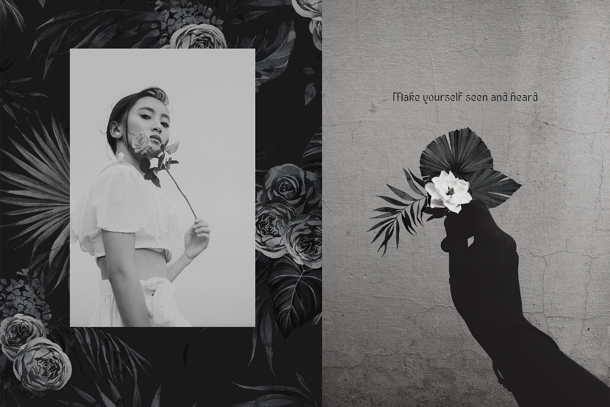 OBSCURED Black Floral collection, a Decorative Illustration by Anastezia Luneva (Photo 2 of 8)