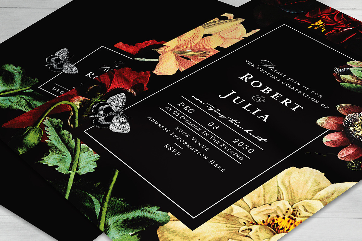 FLOWER WEDDING INVITATION SET, an Invitation Template by Totem Invitation House (Photo 4 of 5)