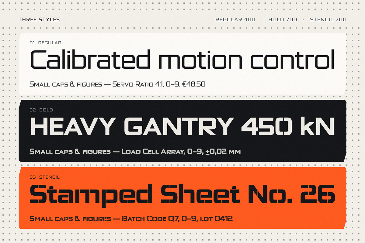 Thrennic: Industrial Tech Font, a Sans Serif Font by Build Interactive (Photo 2 of 7)