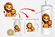 Lion Mother's Day Clipart, a Graphic by Artnoy (Thumbnail 4 of 5)
