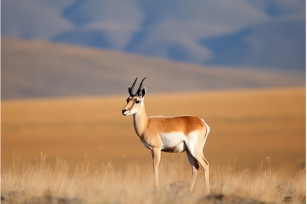 Mongolian gazelle. Generate Ai, an Animal Photo by Ylivdesign