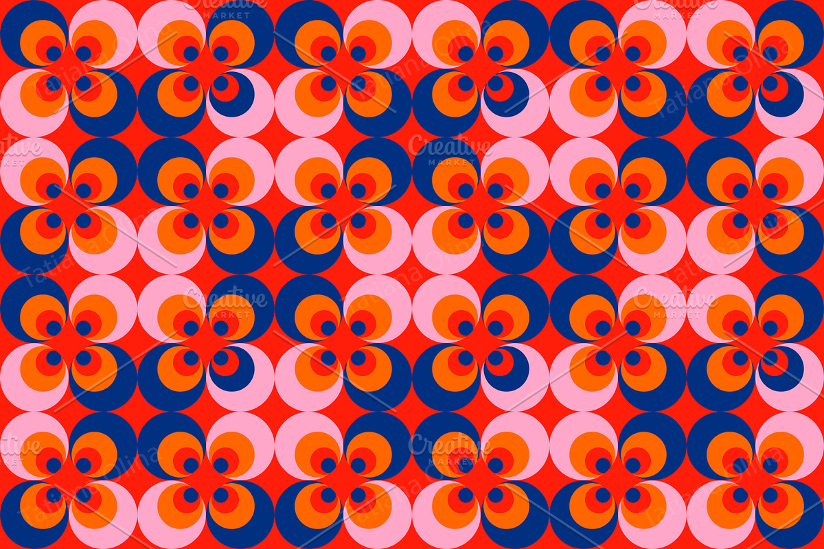 Geometric pattern with floral motif, a Pattern Graphic by Art's and patterns (Photo 3 of 4)