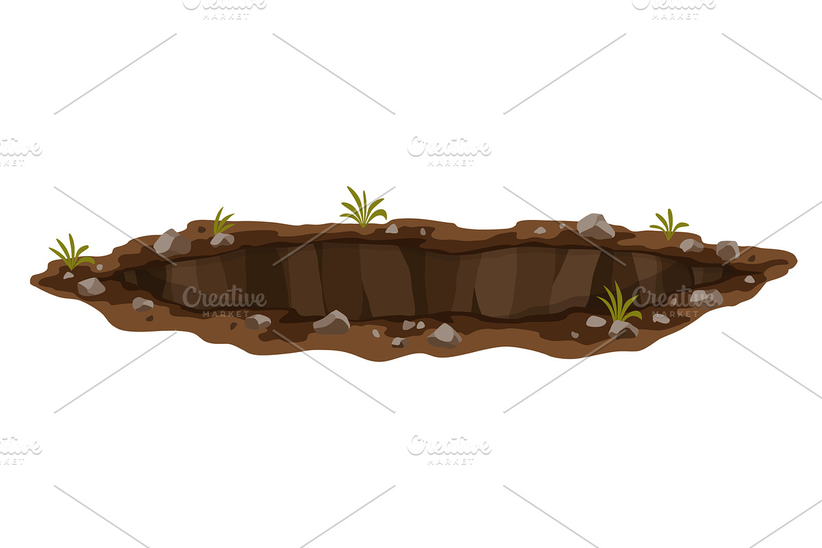 Hole ground. Works digging of sand, an Object Illustration by the8monkey