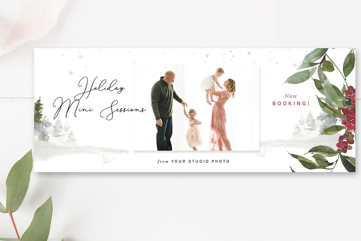 Christmas Mini Session Marketing, a Flyer Template by By Stephanie Design (Photo 5 of 6)