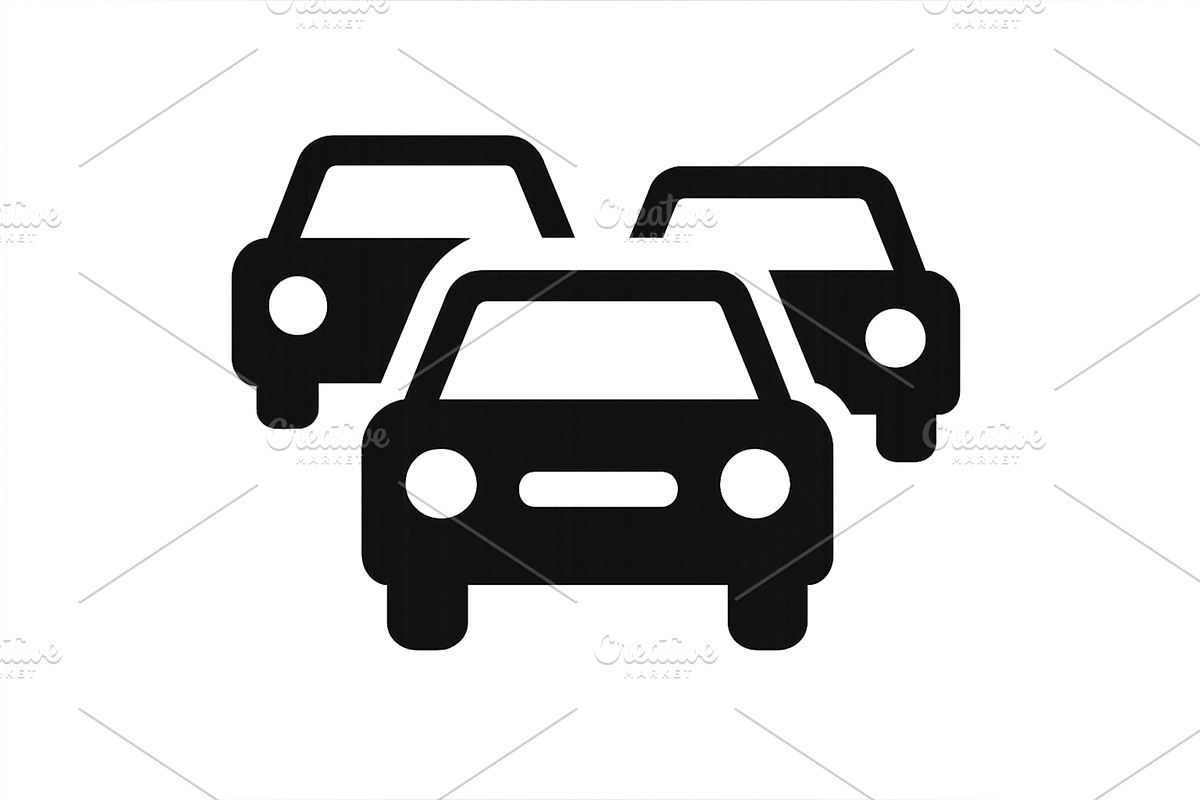 Multiple cars maneuvering on a busy, a Transportation Illustration by ZinetroN