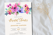 Bridal shower invitation template, an Invitation Template by ZobaDepot (Thumbnail 2 of 6)
