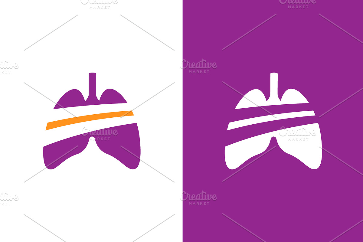 Abstract lungs logo. Online medical, a Healthcare Illustration by GraphiShop