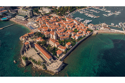 Aerial view of Budva in Montenegro, an Architecture Photo by a_medvedkov