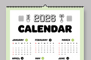 Minimal Yearly 2026 Wall Calendar, a Stationery Template by ContestDesign (Thumbnail 2 of 3)