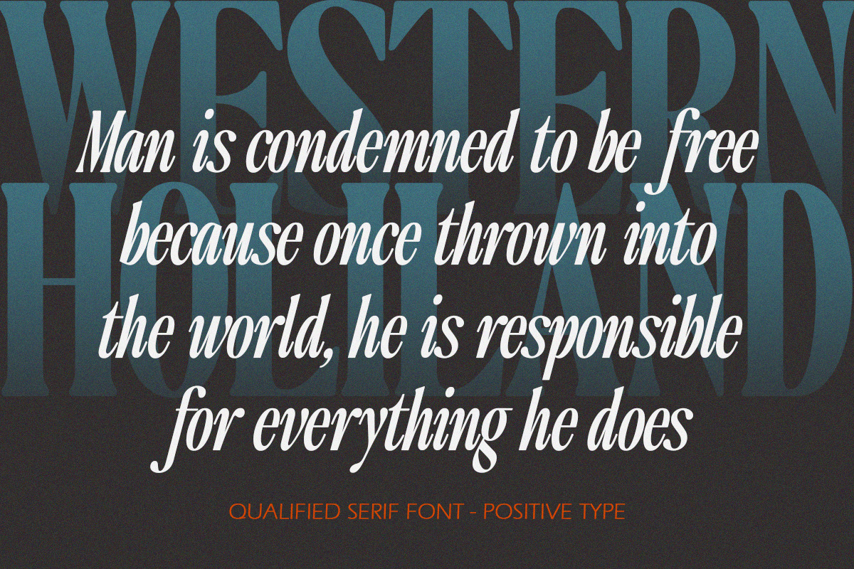 The Qualified Family (54 Fonts), a Serif Font by Positive TypeFoundry (Photo 11 of 15)