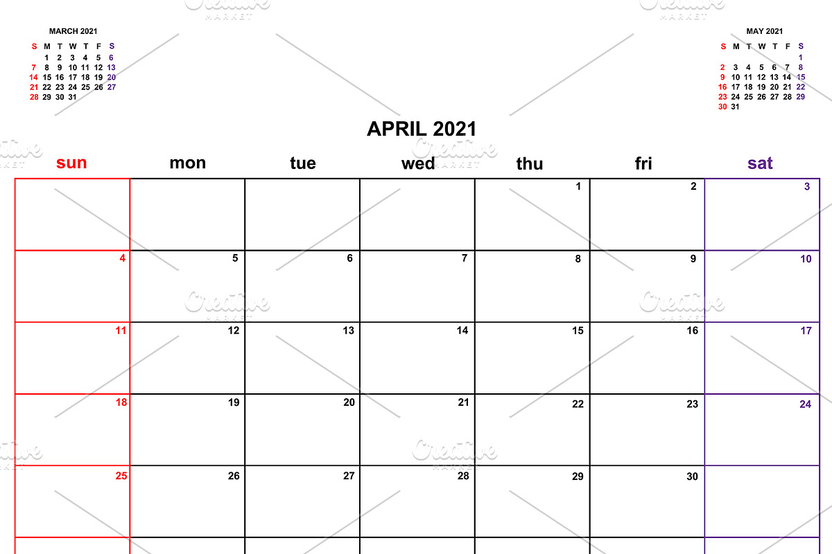 Calendar Planner 2021, a Flyer Template by art789 studio (Photo 4 of 13)