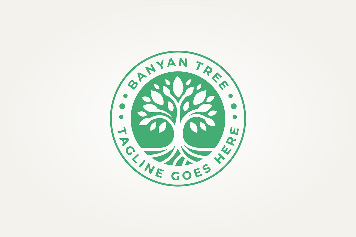 oak banyan tree badge label logo, a Branding & Logo Template by Blazybone (Photo 2 of 2)