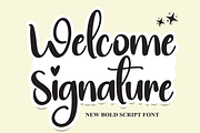 Welcome Signature | Script Font, a Script Font by Scratchones (Thumbnail 1 of 8)