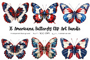 35 Patriotic Butterfly Art Bundle, a Decorative Illustration by Art Paradise Studios (Thumbnail 1 of 8)