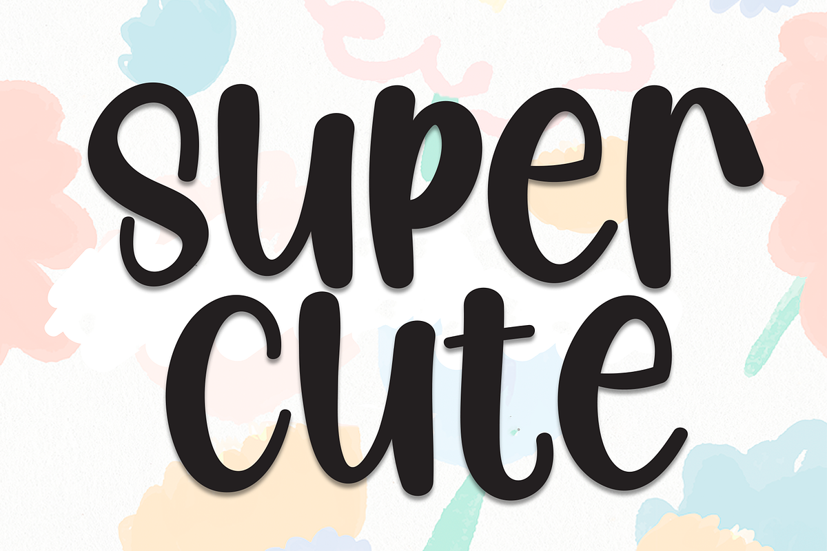 Super Cute | Script Font, a Script Font by Scratchones (Photo 1 of 8)