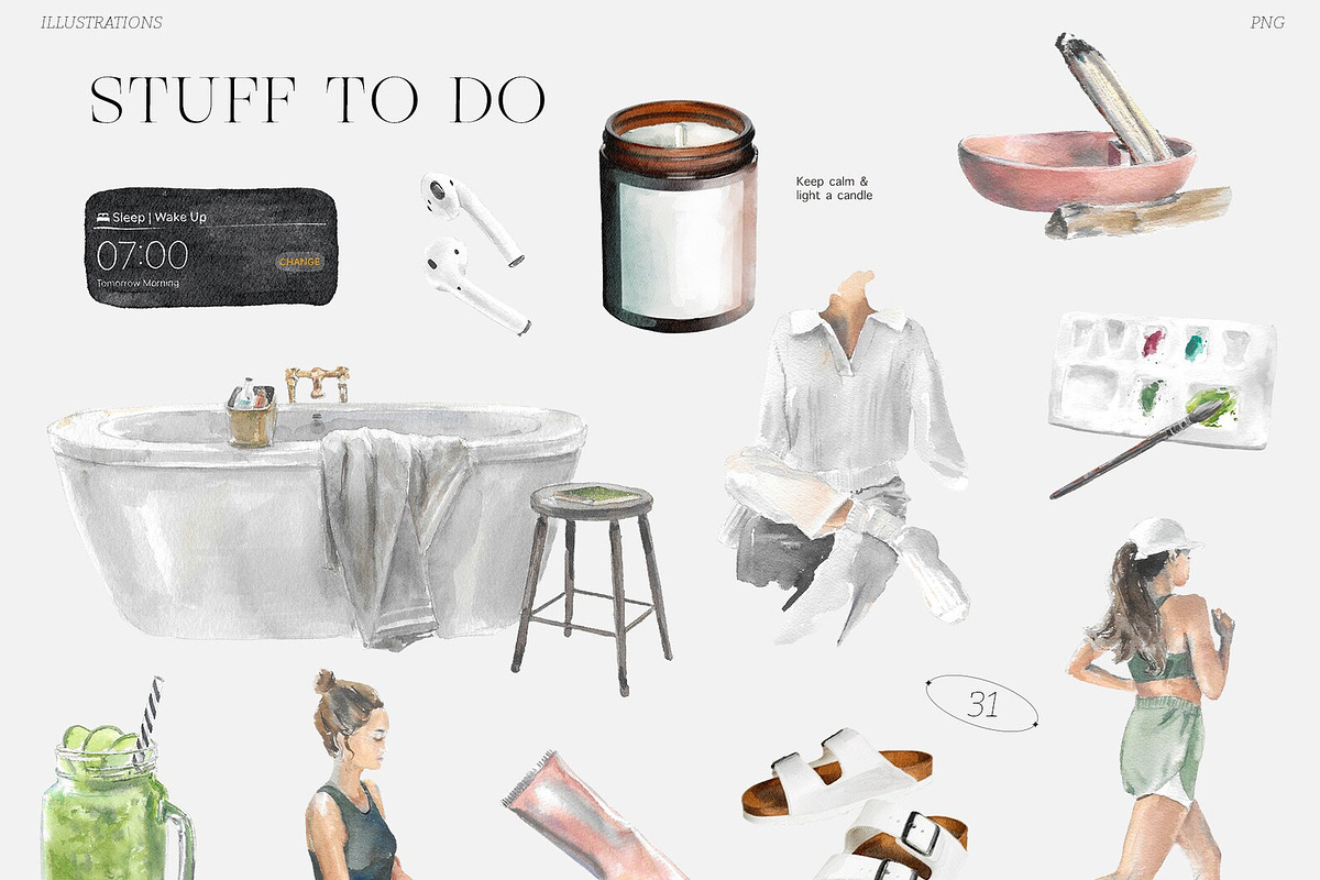 Aesthetic Self-Care collection, a Healthcare Illustration by Purple (Photo 4 of 16)