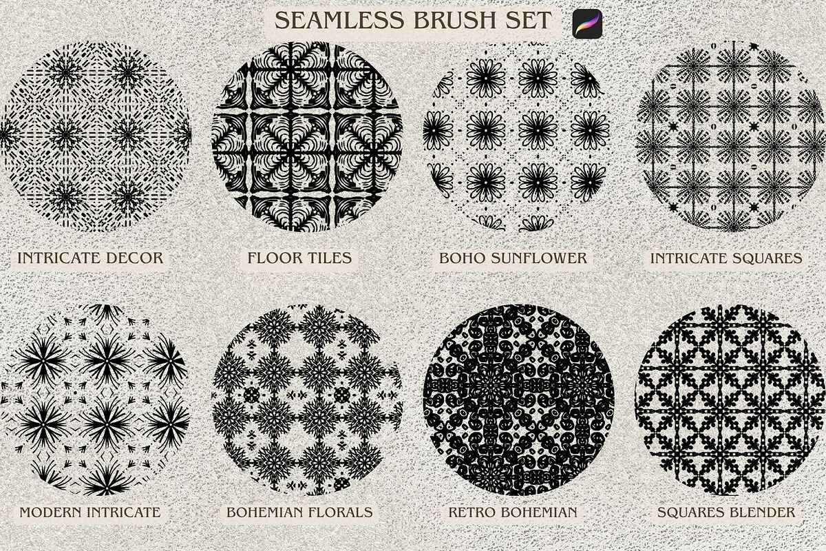 Procreate Seamless Pattern Brush Set, a Brush Add-On by Studio Print Co. (Photo 12 of 13)