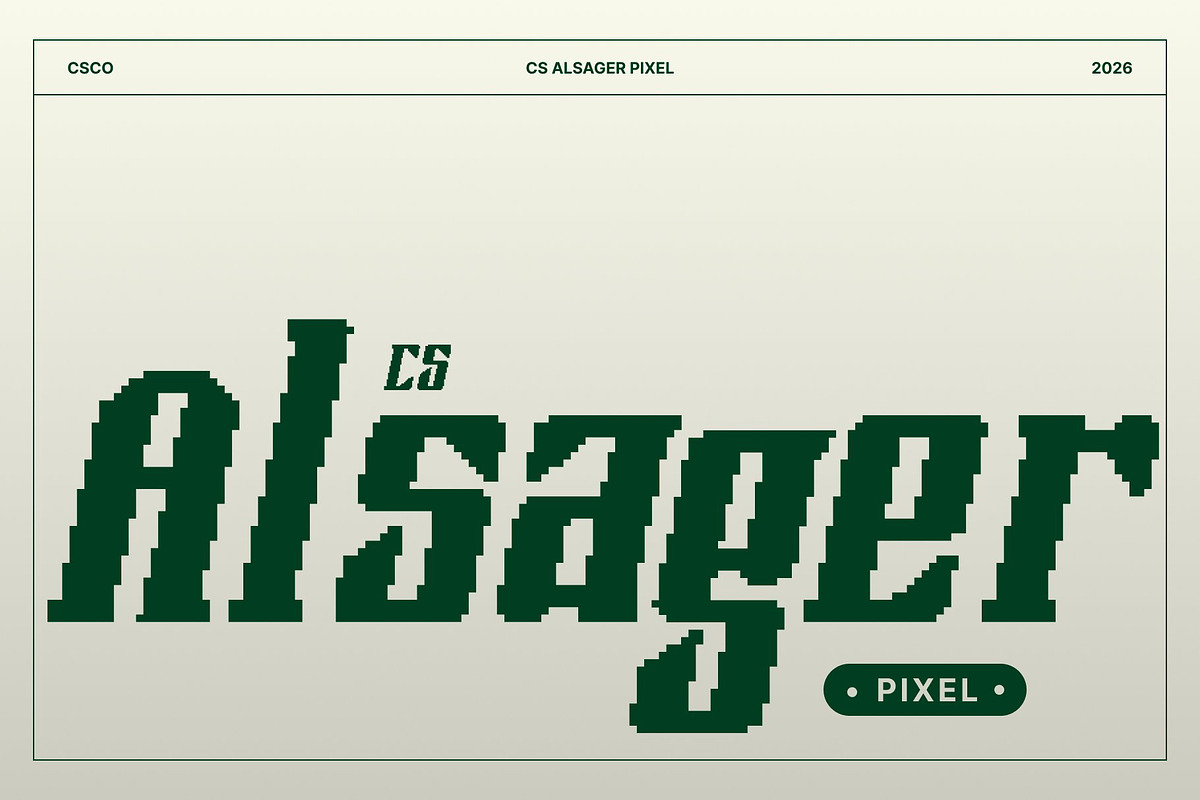 CS Alsager Pixel, a Serif Font by Craft Supply Co. (Photo 1 of 8)