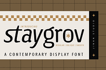 Staygrov Display Font
