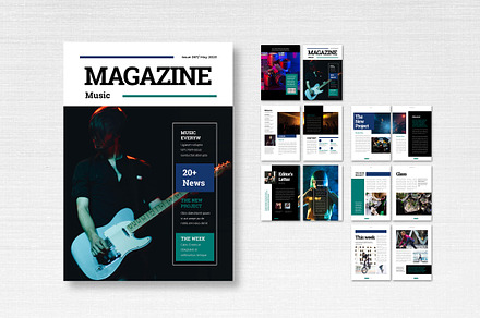 Magazine Template – Modern Music, a Magazine Template by UICreative