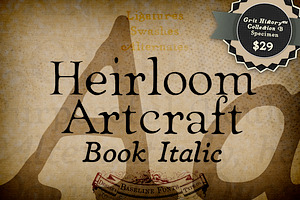 Book Italic Heirloom Artcraft