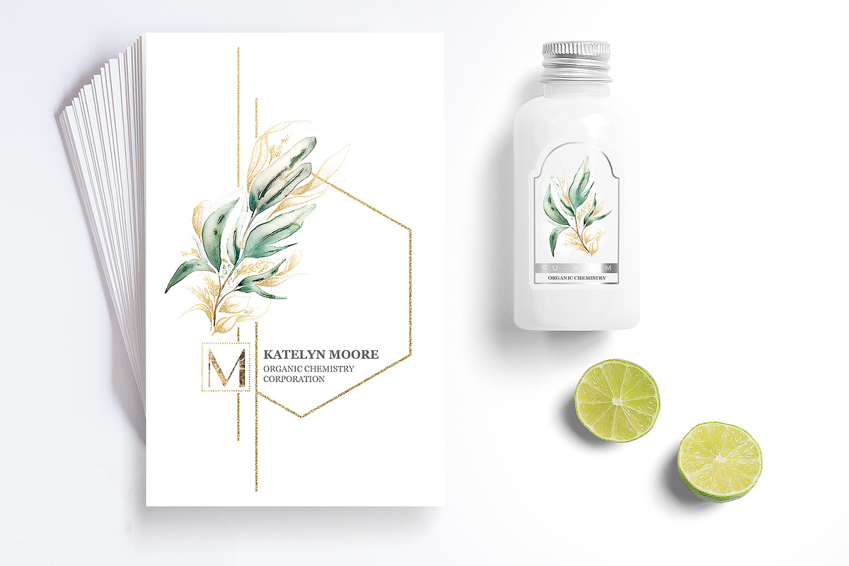 Mellow Greenery. Watercolor and Gold, a Decorative Illustration by Tinydew (Photo 3 of 14)