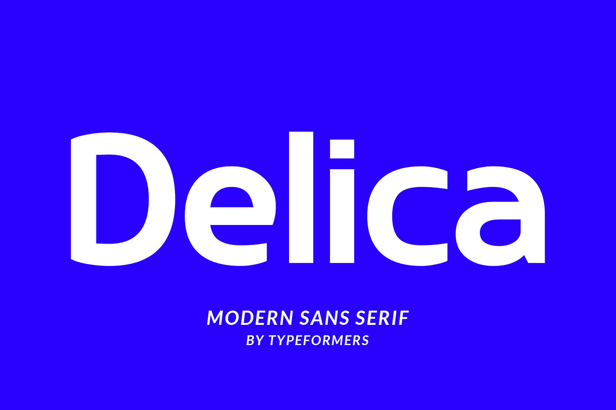 Delica - Modern Sans Serif, a Sans Serif Font by Typeformers (Photo 1 of 5)