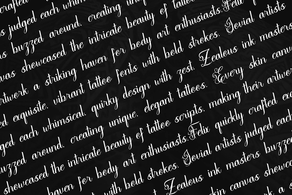 Ettolny Fullkit | Tattoo Script Font, a Script Font by Denustudios (Photo 9 of 13)