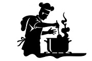 High-quality chef cooking silhouette, an Illustration by Amazin_art (Thumbnail 15 of 31)