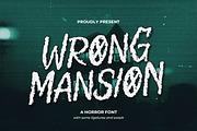 Wrong Mansion | Horror Font, a Font by Denustudios (Thumbnail 1 of 14)