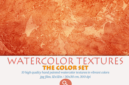 Watercolor Textures Set - Brights