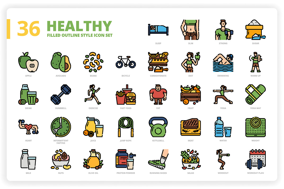 3,600 Icons x3 Styles, an Outline Icon by monkik (Photo 159 of 299)