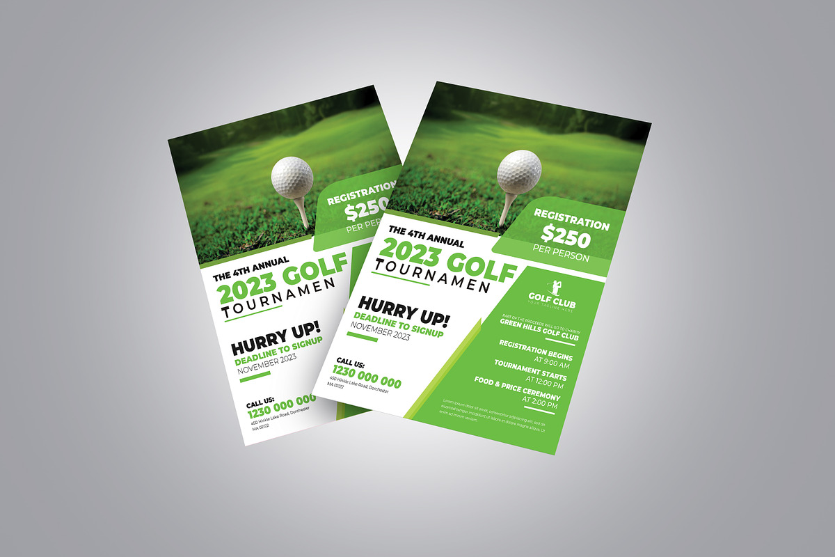 Golf Tournament Flyer Template, a Flyer Template by Designscozy (Photo 2 of 4)