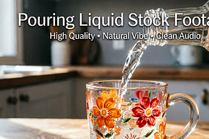 Pouring Clear Liquid 4K Stock Video