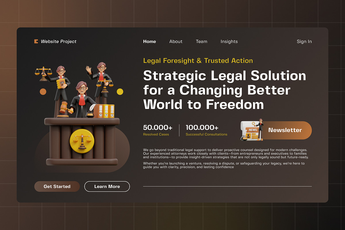 Lawyer Female 3D Illustration Pack, a Characters & Person 3D Model by Tempcraft (Photo 4 of 5)