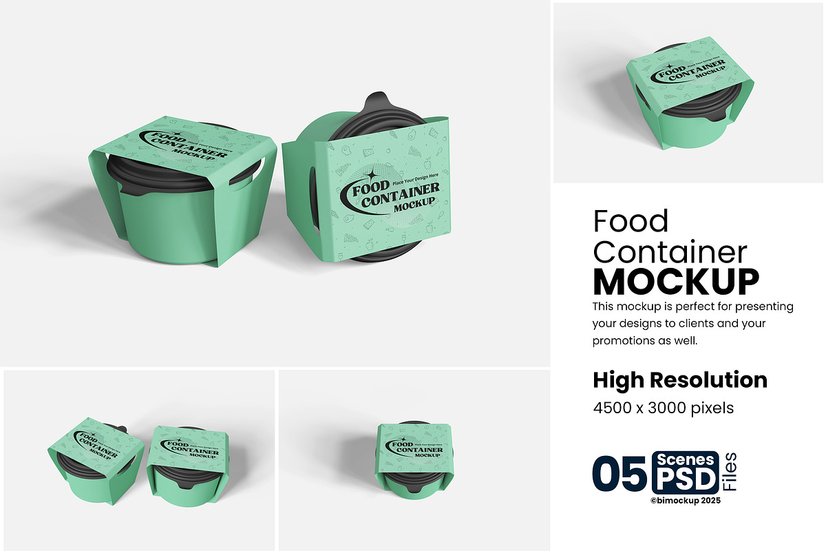 Food Container Mockup, a Product Mockup by bimockup (Photo 1 of 6)
