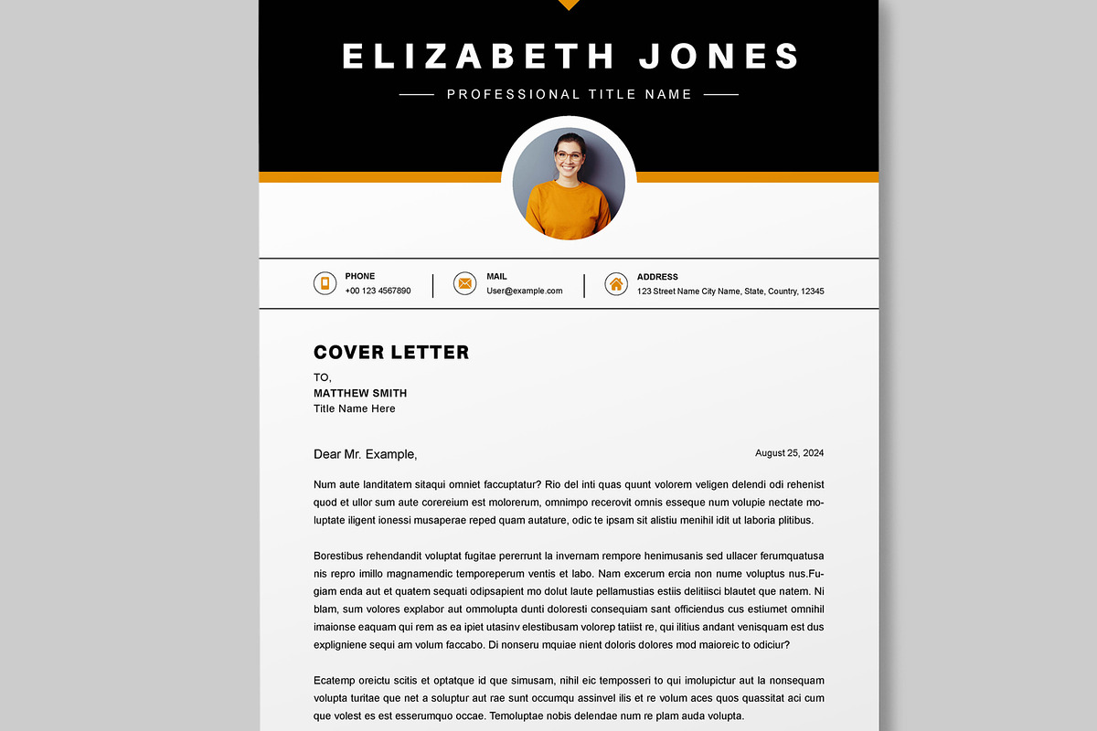Resume Template, a Resume Template by MightyDesign (Photo 2 of 6)